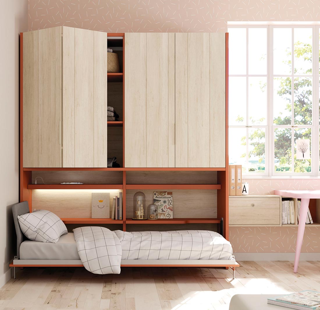 ▷ Composición Reikiavik: Armario AV con cama abatible horizontal