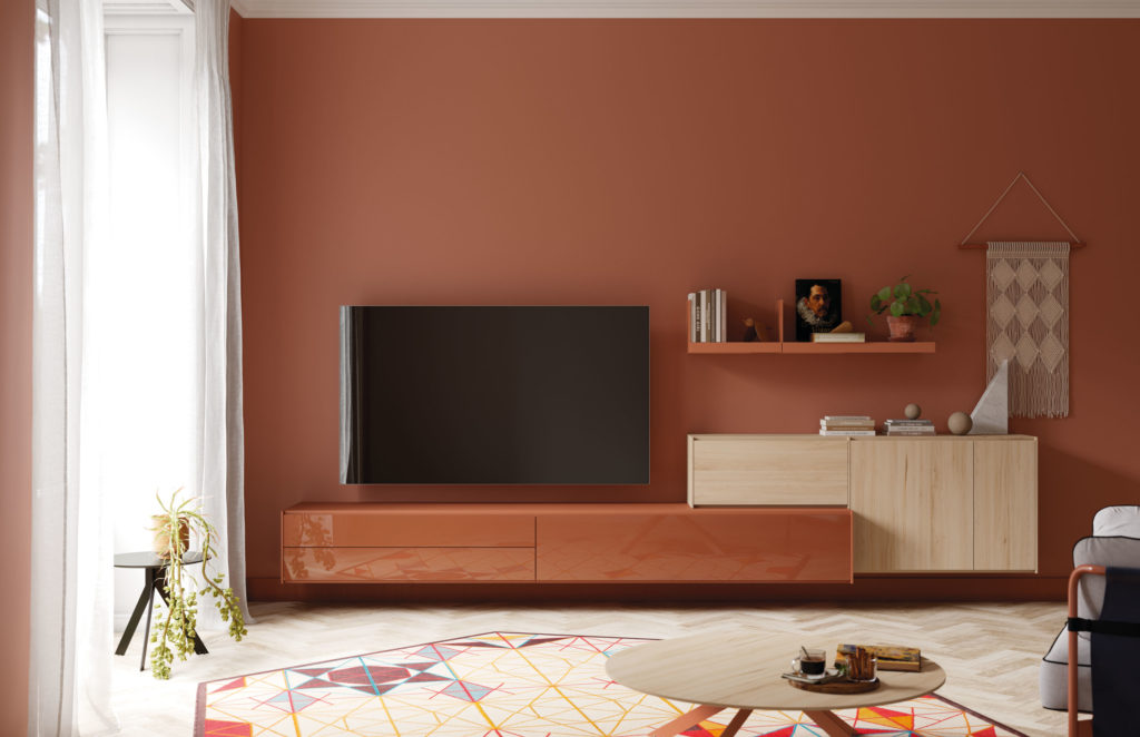 ▷ Mueble de salón para TV con cajones y bandeja