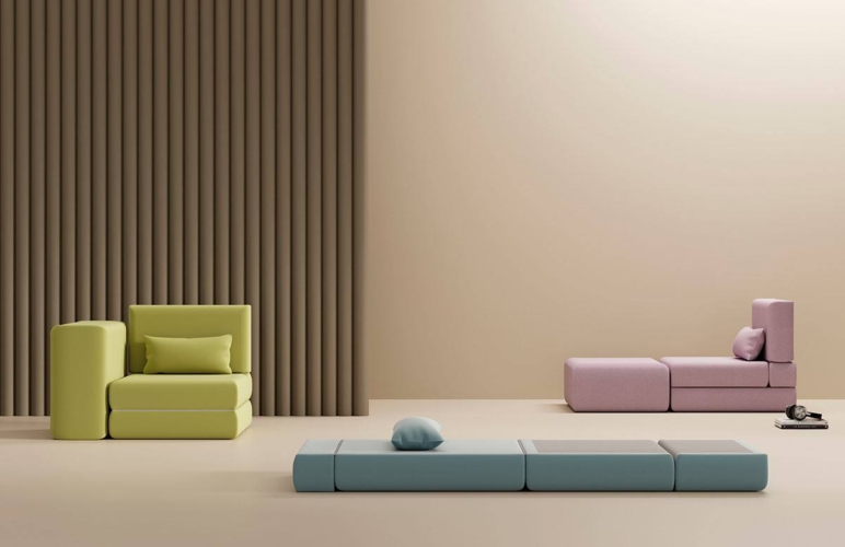 Composición de sillón convertible en colchón Composición de sillón convertible en colchón
