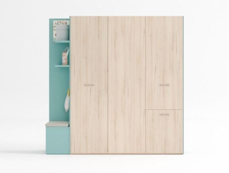 Armario modular Dressbox con distintos tipos de espacios para almacenar Armario modular Dressbox con distintos tipos de espacios para almacenar