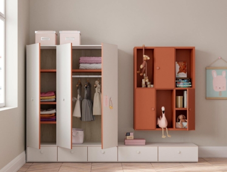 Armario modular Dressbox con puertas batientes Armario modular Dressbox con puertas batientes